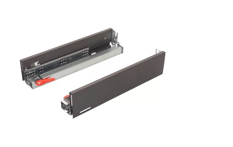 картинка Ящик FLOWBOX с доводчиком H106 (H58) мм 500 мм Антрацит* от магазина комплектующих для производства мебели "Панорама"