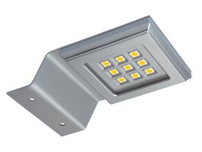 картинка Светодиод.св-к Calderon,квадрат.12V,9 диодов, хол. свет, алюм LD-NKW9ZB-53 **** от магазина комплектующих для производства мебели "Панорама"