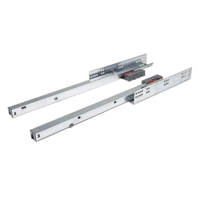 картинка Направляющая SMART SLIDE PUSH OPEN полного выдвижения ( без доводчика) 450 мм (комплект) * от магазина комплектующих для производства мебели "Панорама"