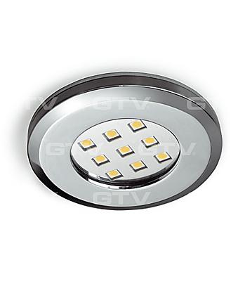 картинка Светодиод.св-к PalermoOP, 12V, 2,5W, 9 диод,теплый свет, хром LD-POP925-40*** от магазина комплектующих для производства мебели "Панорама"