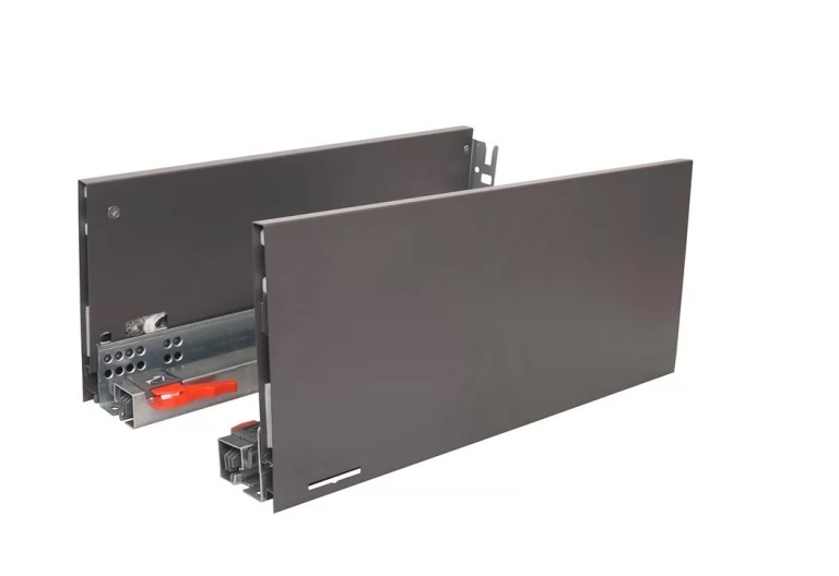 картинка Ящик FLOWBOX с доводчиком H192 (H144) мм 450 мм Антрацит * от магазина комплектующих для производства мебели "Панорама"