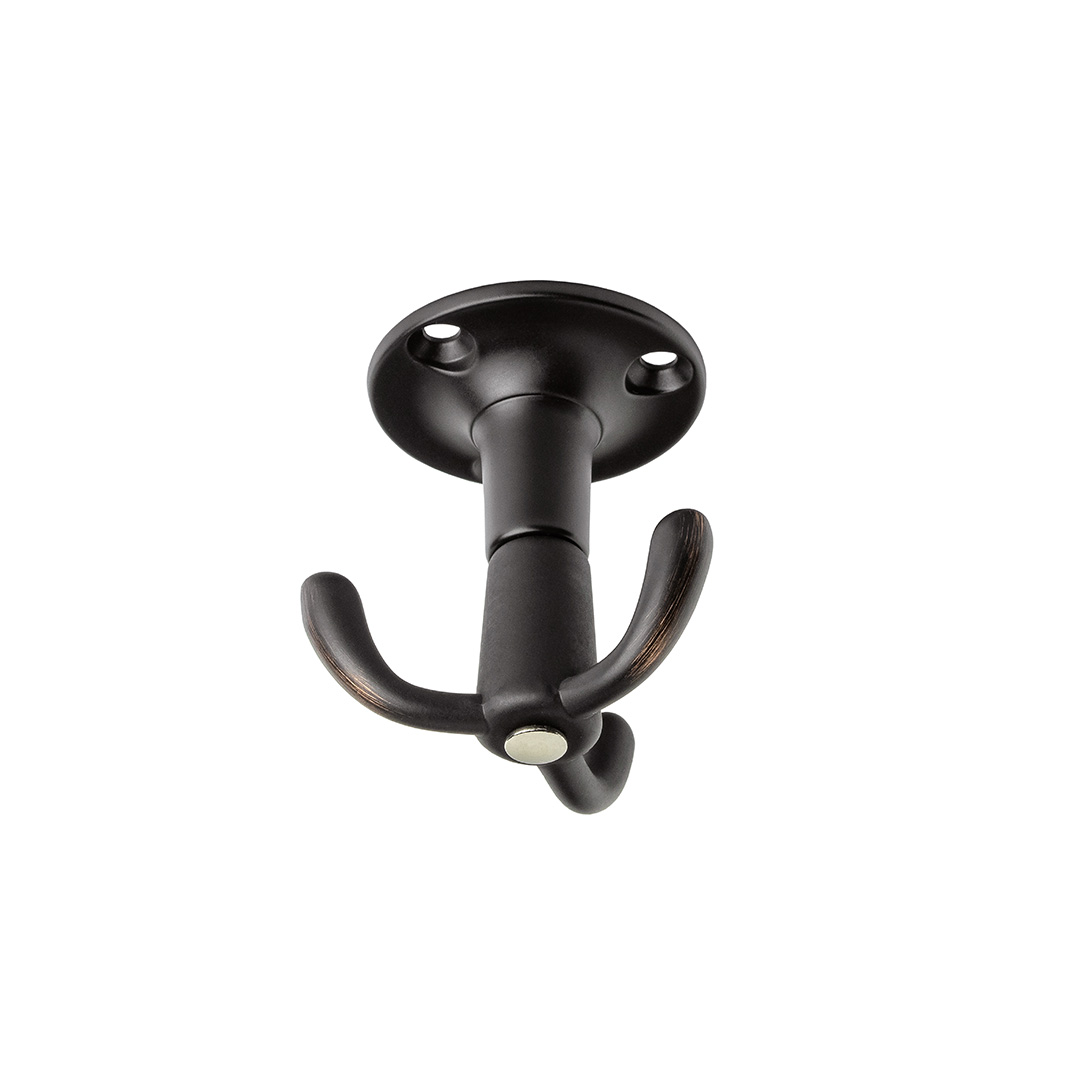 картинка КРЮЧОК KR 0450 BL МАТОВЫЙ ЧЕРНЫЙ (3-Х РОЖКОВЫЙ) ( KERRON)*** от магазина комплектующих для производства мебели "Панорама"