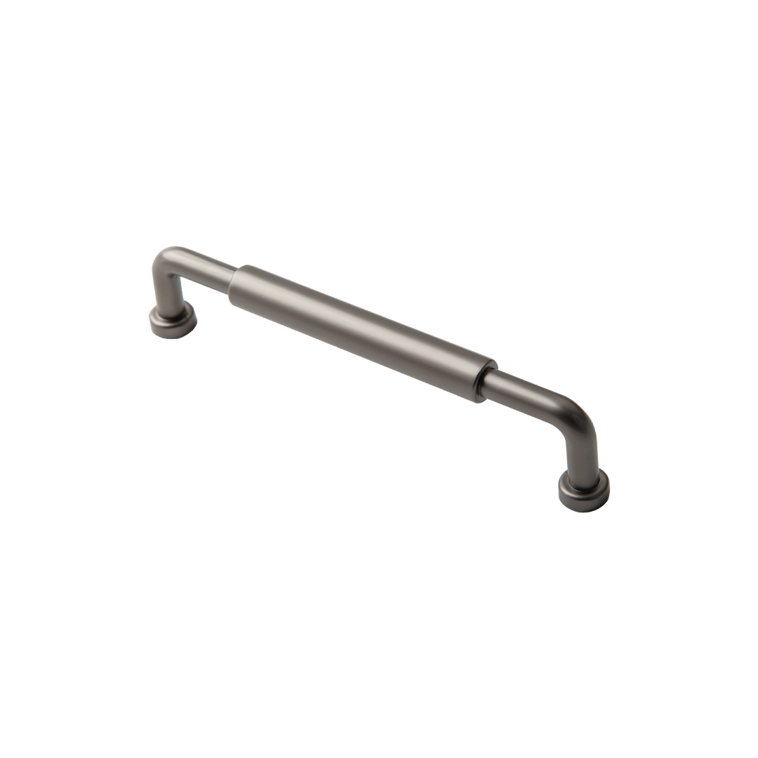 картинка РУЧКА СКОБА S-2623-128 GR СЕРЫЙ МАТОВЫЙ ( KERRON) от магазина комплектующих для производства мебели "Панорама"