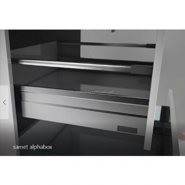 картинка Релинг для ALPHABOX 400мм серый ( SAMET )* от магазина комплектующих для производства мебели "Панорама"