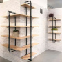 картинка Полкодержатель LOFT 250*1280 мм четырехуровневый черный матовый от магазина комплектующих для производства мебели "Панорама"