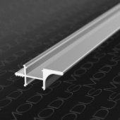 картинка Профиль врезной ( двухсторонний ) под светодиодную ленту L=4 метра титан А18 ( KB 94 ) / ГРАФИТ от магазина комплектующих для производства мебели "Панорама"