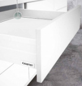 картинка Ящик FLOWBOX H192(H144) мм PUSH OPEN с доводчиком 450 мм Белый магазин "Панорама" являющийся официальным дистрибьютором в России картинка Ящик FLOWBOX H192(H144) мм PUSH OPEN с доводчиком 450 мм Белый от магазина комплектующих для производства мебели "Панорама"