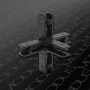 картинка Уголок соединительный 5L (KS) черный от магазина комплектующих для производства мебели "Панорама"
